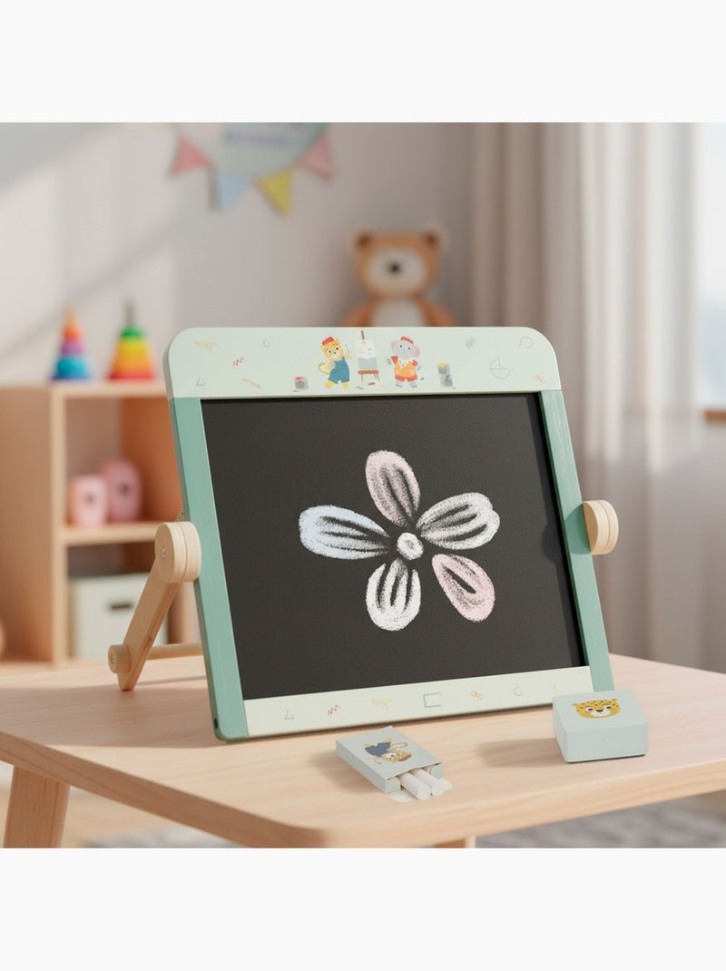 Pizarra doble cara infantil de madera con accesorios WOOMAX N/D - Kiabi