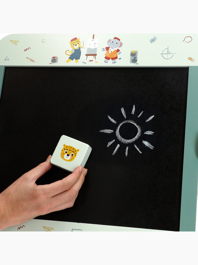Pizarra doble cara infantil de madera con accesorios WOOMAX N/D - Kiabi