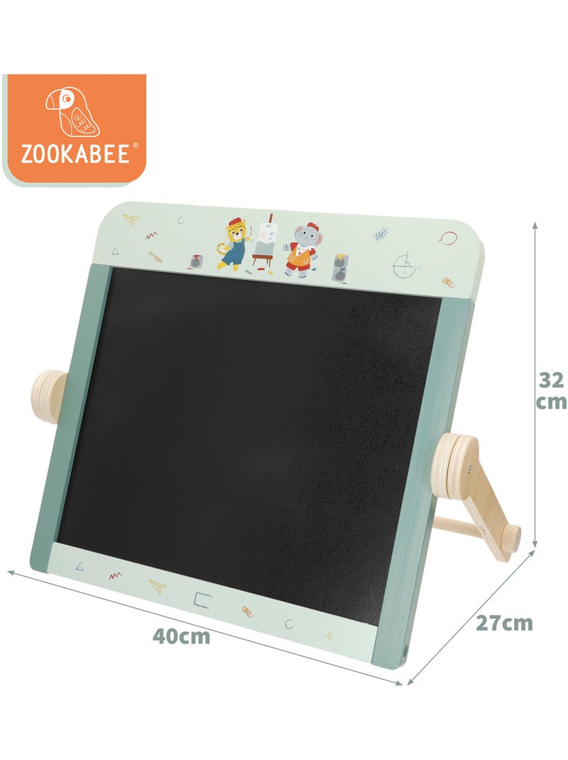 Pizarra doble cara infantil de madera con accesorios WOOMAX N/D - Kiabi