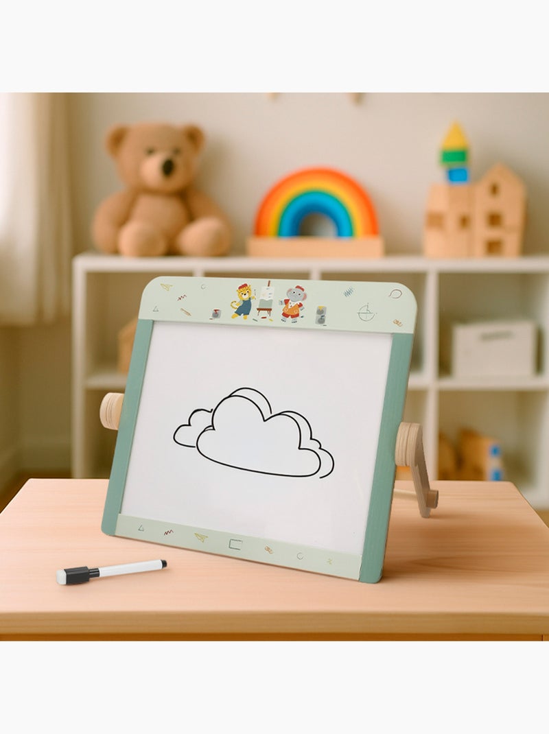 Pizarra doble cara infantil de madera con accesorios WOOMAX N/D - Kiabi