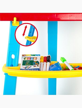 Pizarra doble cara magnética con caballete ajustable y accesorios colorbaby good idea!