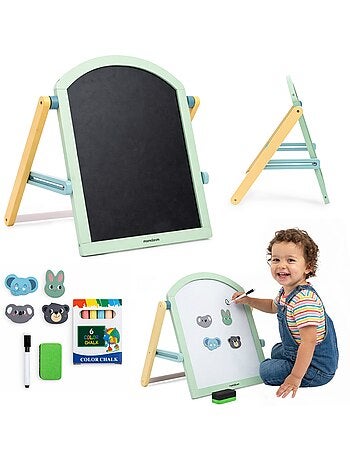 Pizarra educativa de madera de doble cara