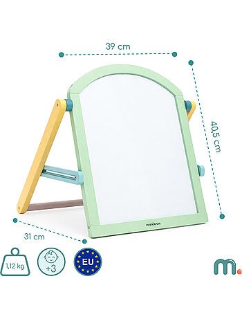Pizarra educativa de madera de doble cara