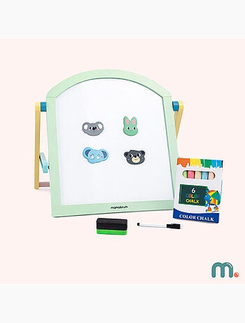 Pizarra educativa de madera de doble cara