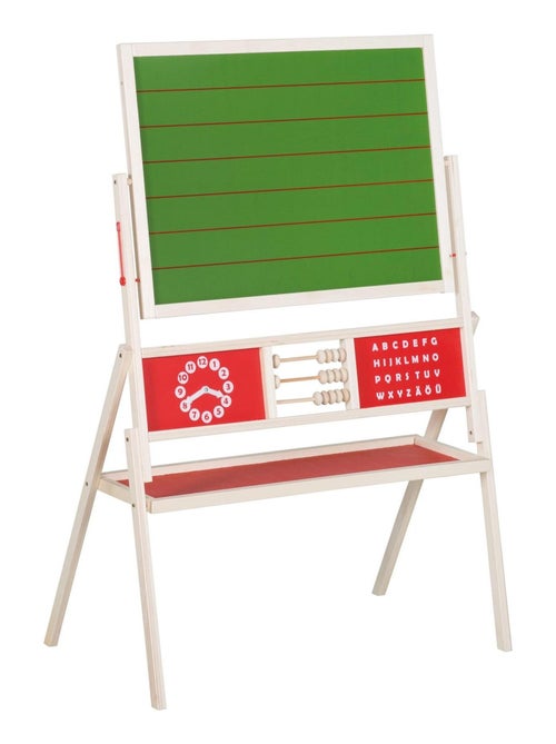 Pizarra giratoria con ábaco - doble cara tiza y magnética para niños 'Roba' - Kiabi