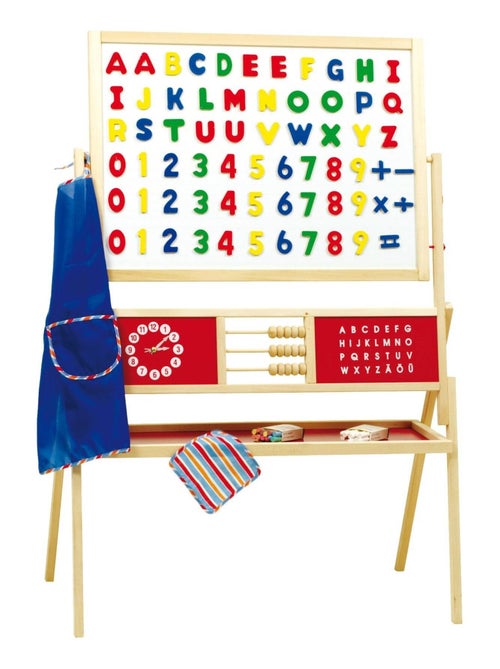 Pizarra giratoria con ábaco para niños - doble cara tiza y magnética + accesorios 'Roba' - Kiabi