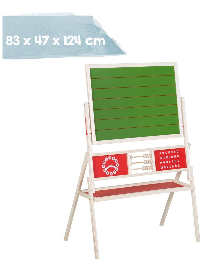 Pizarra giratoria con ábaco para niños - doble cara tiza y magnética + accesorios 'Roba' N/D - Kiabi