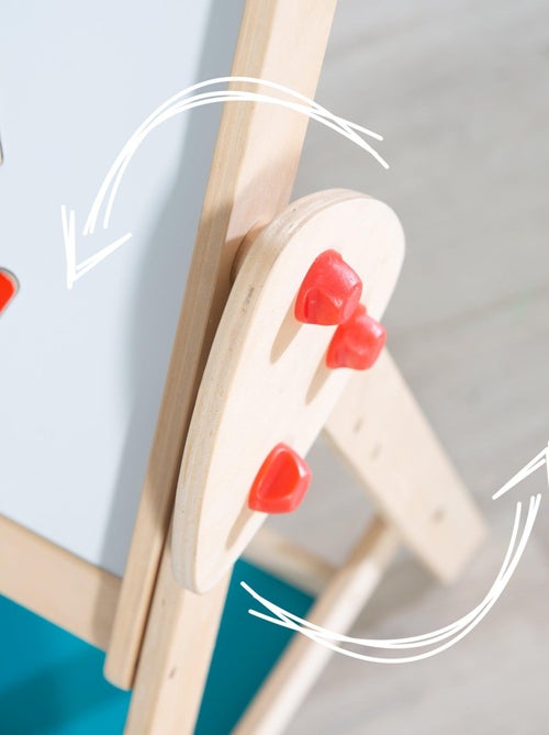 Pizarra giratoria doble cara para niños con taburete 'Roba Fuchs und Eule' - Kiabi