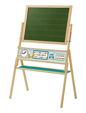 Pizarra giratoria doble cara tiza y magnética para niños 'Roba ABC Eule'
