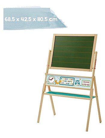 Pizarra giratoria doble cara tiza y magnética para niños 'Roba ABC Eule'