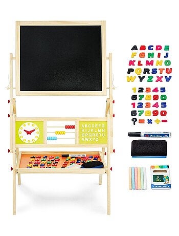 Pizarra infantil doble cara magnética y tiza Mamabrum