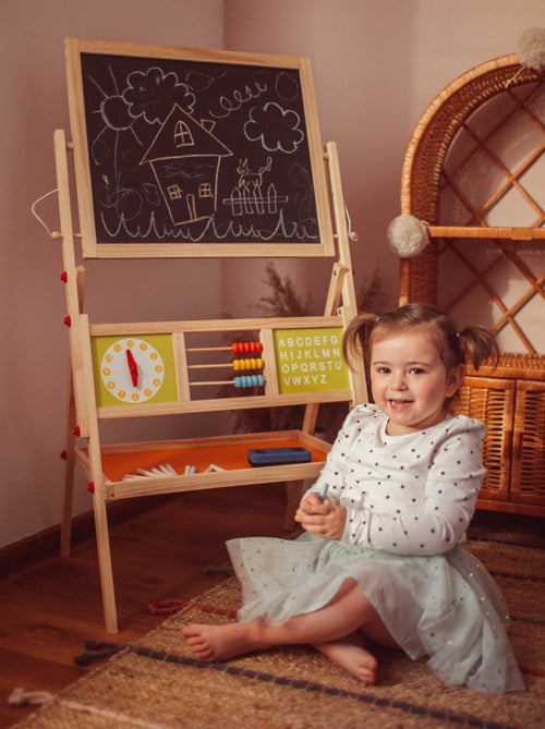 Pizarra infantil doble cara magnética y tiza Mamabrum - Kiabi