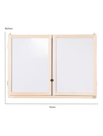 Pizarra tríptica 3 caras tiza y 2 magnéticas para niños con accesorios 'Roba'