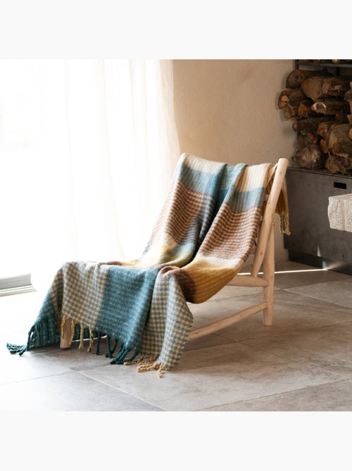 Plaid a cuadros con aspecto de mohair suave - Kiabi