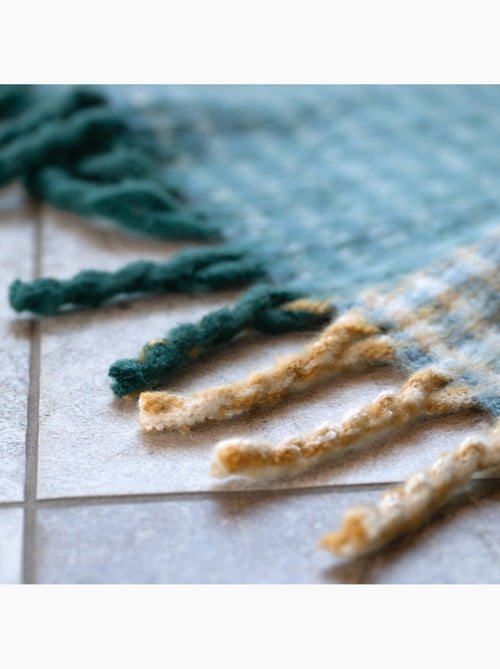 Plaid a cuadros con aspecto de mohair suave - Kiabi