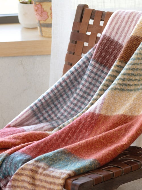 Plaid a cuadros con aspecto de mohair suave - Kiabi