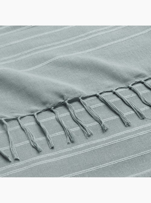Plaid de algodón con grandes flecos - Kiabi