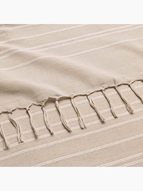 Plaid de algodón con grandes flecos - Kiabi