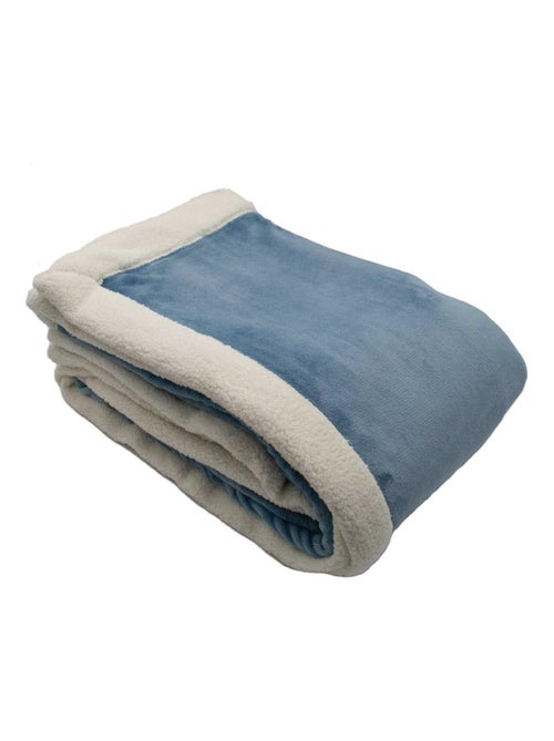 Plaid de microfibra con forro de sherpa - Kiabi