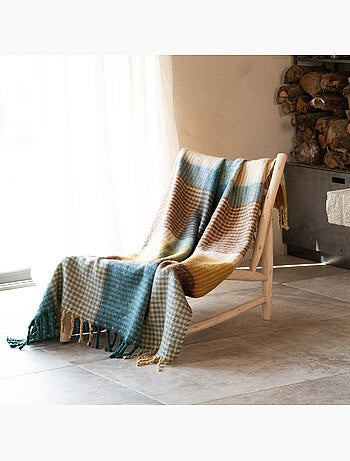Plaid de mohair suave