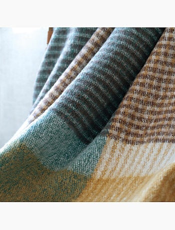 Plaid de mohair suave