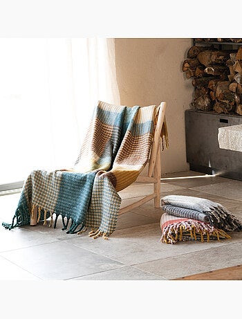 Plaid de mohair suave
