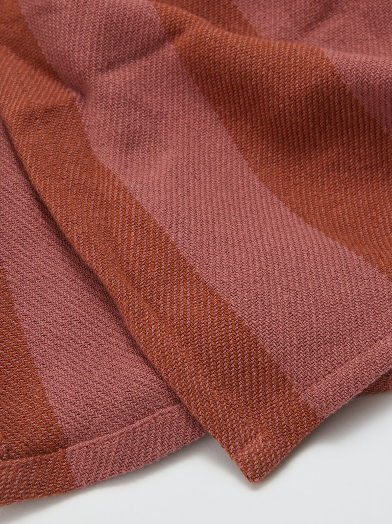 Plaid de rayas en algodón - Kiabi Home ROSA - Kiabi