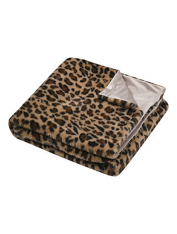 Plaid estampado de leopardo efecto piel