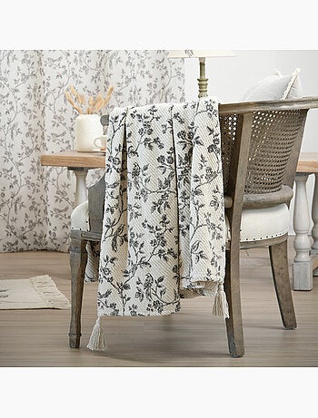 Plaid estampado floral estilo campo chic
