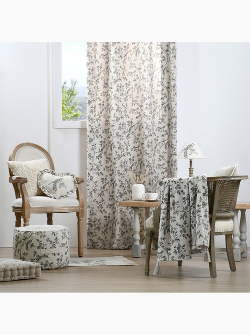 Plaid estampado floral estilo campo chic - Kiabi