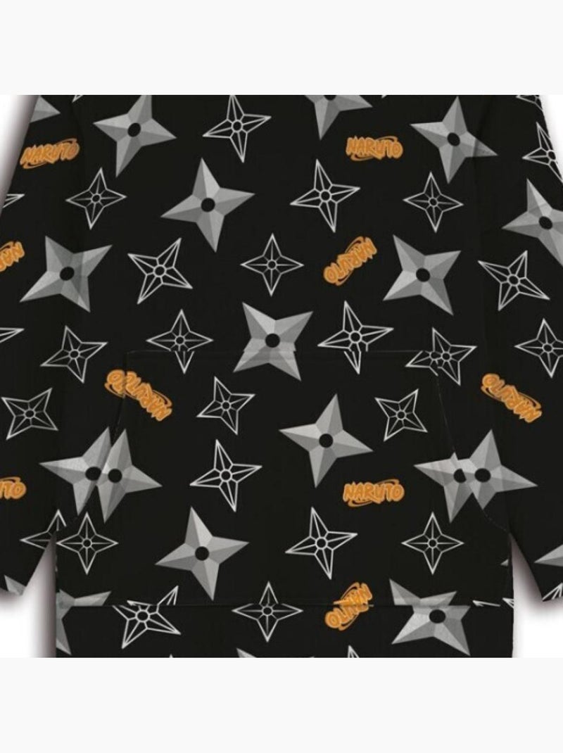 Plaid infantil Naruto Shippuden con mangas y capucha 7 a 14 años, SHURIKEN Multicolor - Kiabi