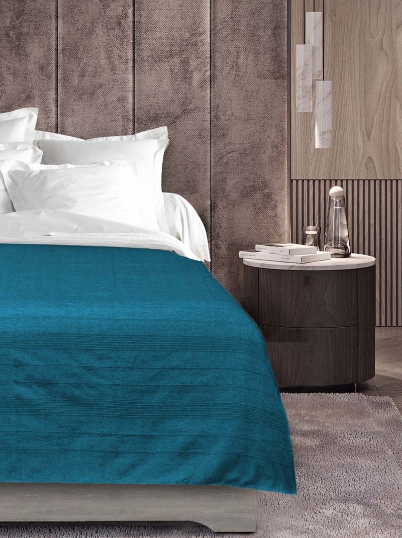 Plaid liso de policotón para sofá o cama Azul - Kiabi