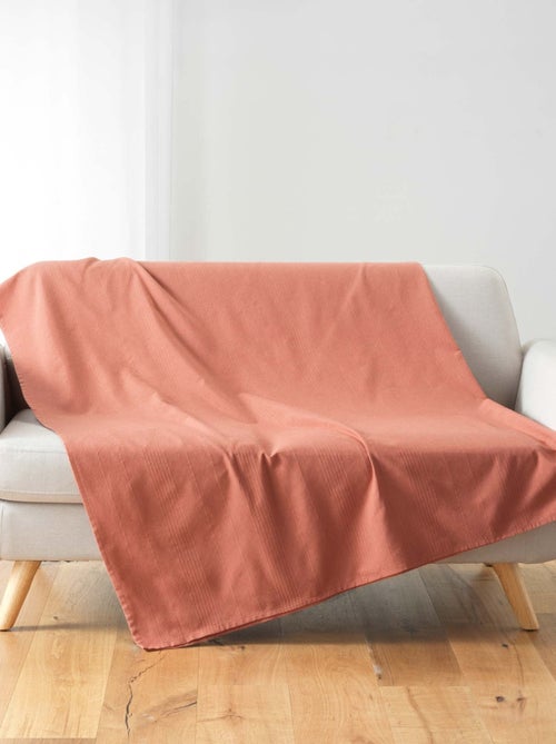 Plaid liso de policotón para sofá o cama - Kiabi Plaid liso de policotón para sofá o cama - Kiabi