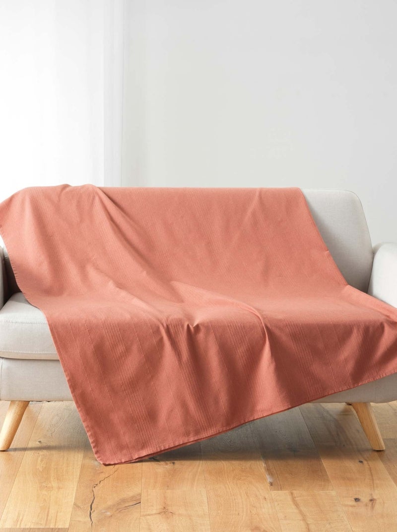 Plaid liso de policotón para sofá o cama Rojo granate - Kiabi