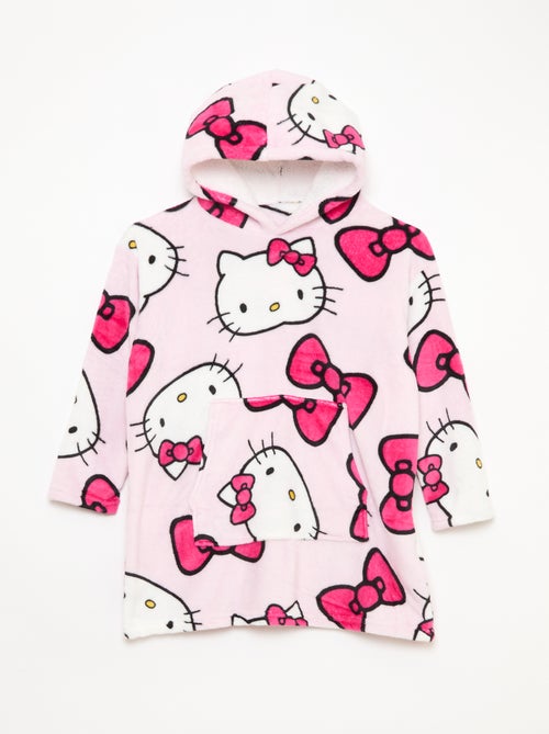 Plaid poncho infantil con capucha polar 'Hello Kitty' - Kiabi