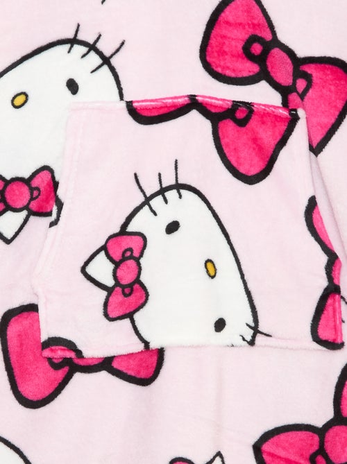 Plaid poncho infantil con capucha polar 'Hello Kitty' - Kiabi
