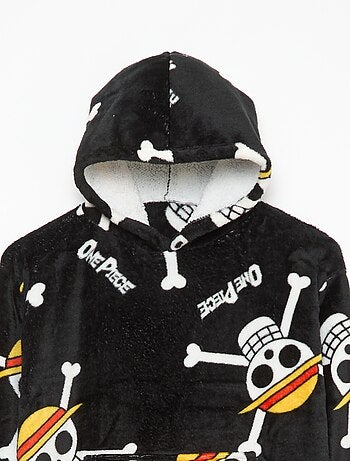 Plaid poncho infantil con capucha polar 'Minnie'