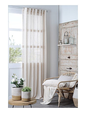 Plain sheer with concealed loops