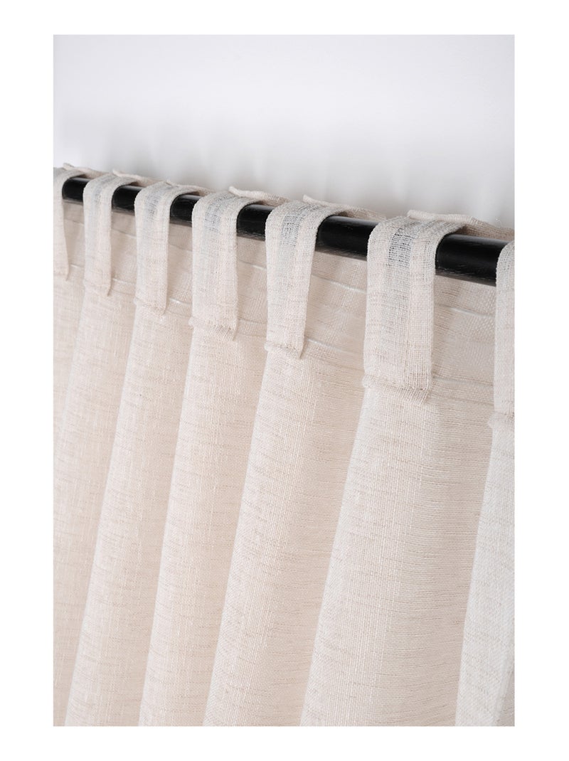 Plain sheer with concealed loops Madera natural - Kiabi