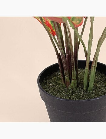 Planta artificial Aglaonema + maceta - AFIBEL