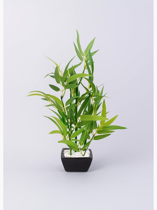 Planta de bambú artificial en maceta de cerámica. - AFIBEL - Kiabi