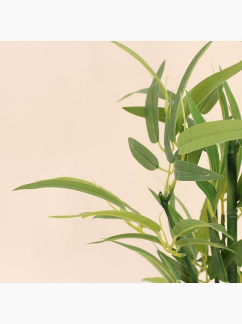 Planta de bambú artificial en maceta de cerámica. - AFIBEL - Kiabi