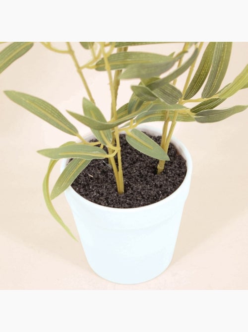 Planta de bambú artificial + maceta efecto hormigón - AFIBEL - Kiabi