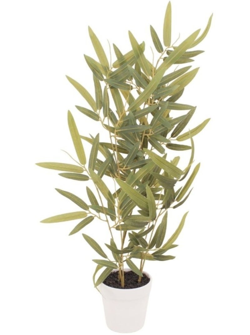 Planta de bambú artificial + maceta efecto hormigón - AFIBEL Blanco - Kiabi