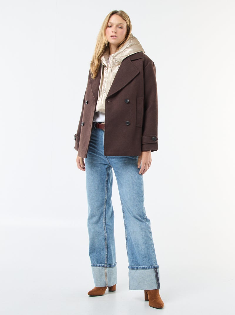 Plastrón con capucha plateado Beige - Kiabi