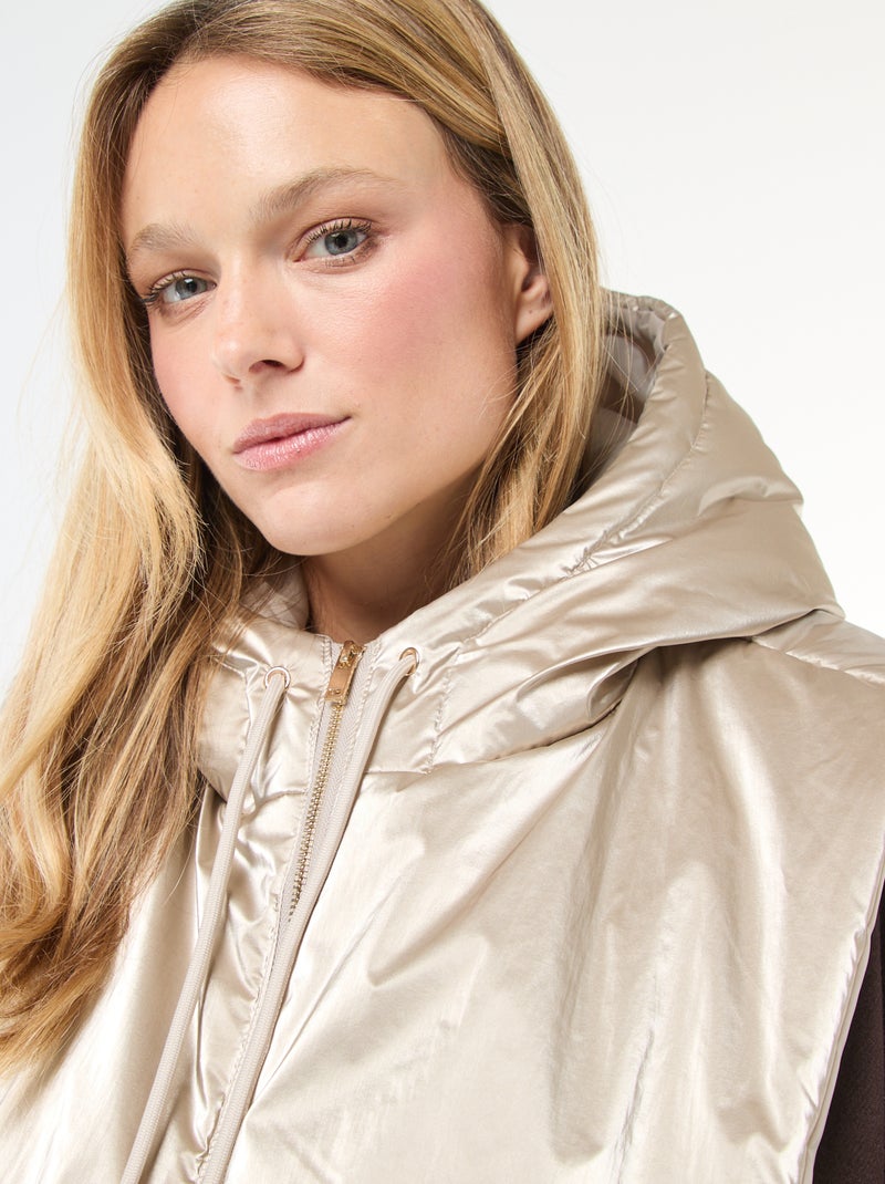 Plastrón con capucha plateado Beige - Kiabi
