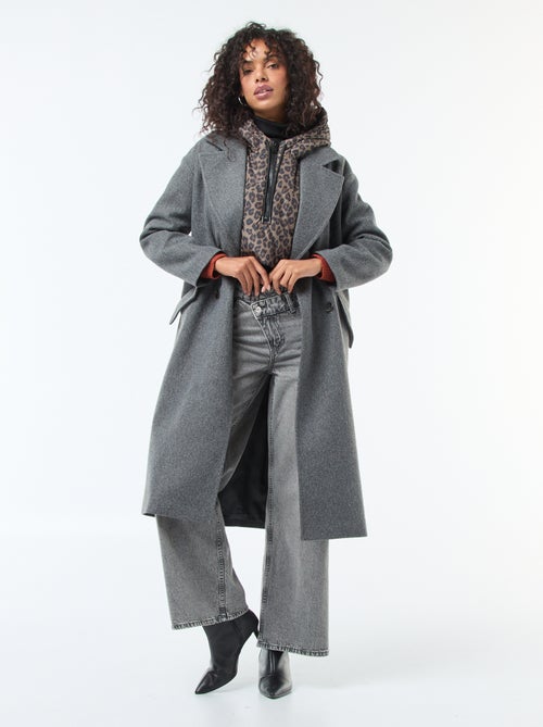 Plastrón con capucha y cuello con cremallera - Kiabi