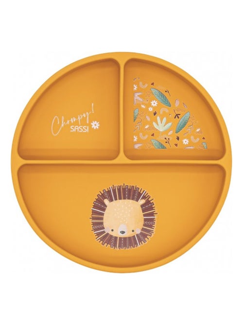 Plato compartimentado de silicona con ventosa - animales - Sassi Junior - Kiabi