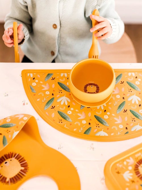 Plato compartimentado de silicona con ventosa - animales - Sassi Junior - Kiabi