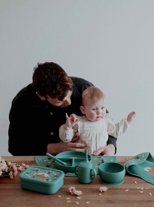 Plato compartimentado de silicona con ventosa - animales - Sassi Junior - Kiabi